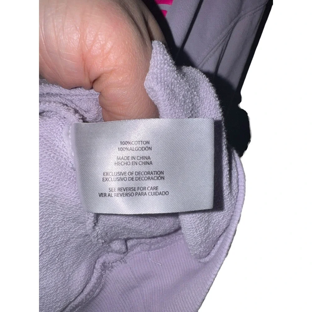 Wildfox Lilac Love Paw Print Cotton French Terry Sweatshirt Women's Large EUC - Picture 6 of 7